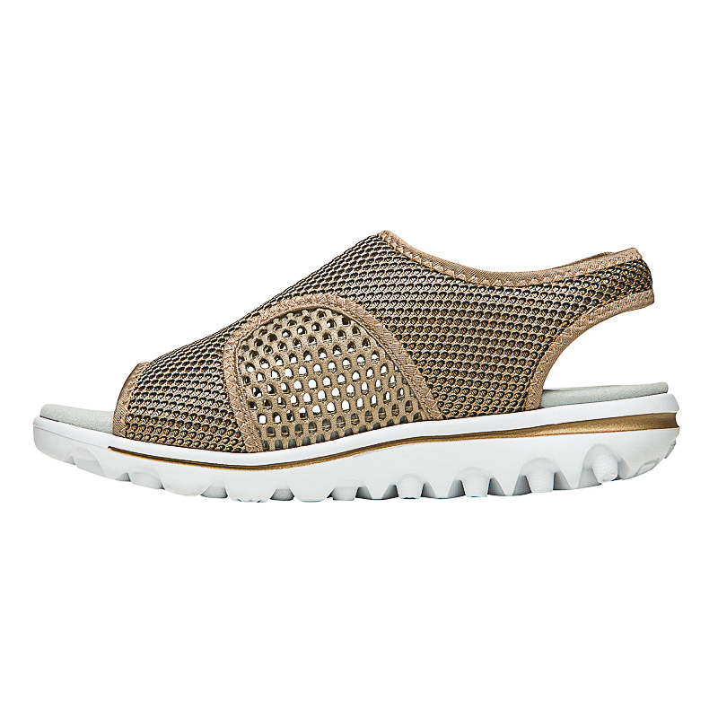 Gold / Black Women's Propet TravelActiv SS Sandals | uqx8Jbed