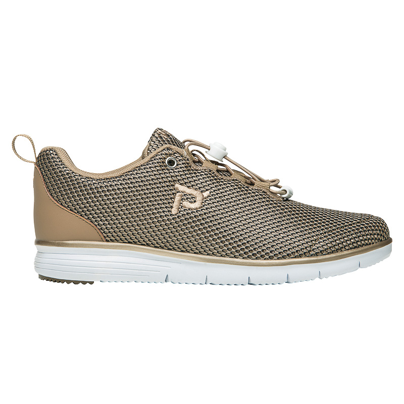 Gold / Black Women's Propet TravelFit Prestige Sneakers | jozsqLLU