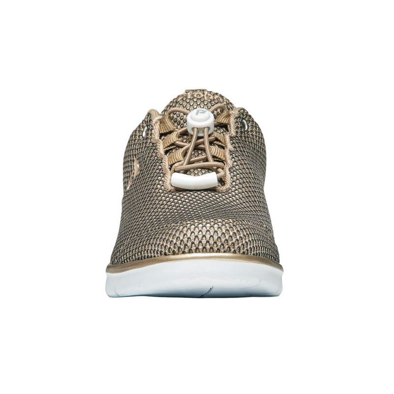 Gold / Black Women's Propet TravelFit Prestige Sneakers | jozsqLLU