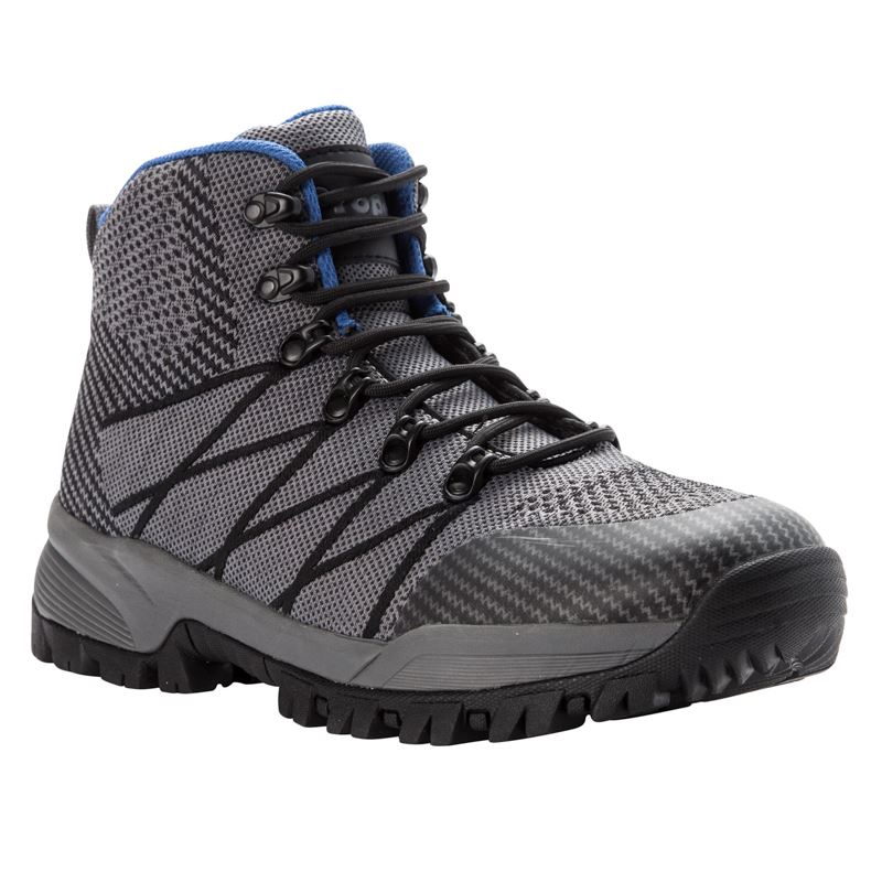 Grey / Black Men\'s Propet Traverse Boots | HyVJrKMS