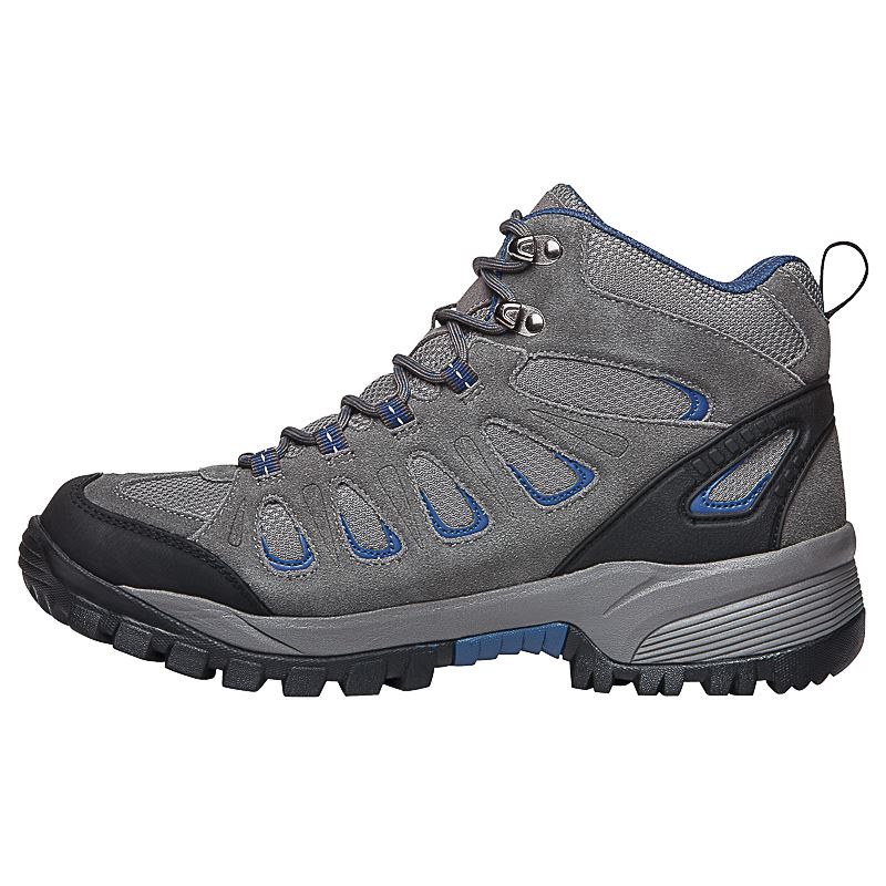 Grey / Blue Men's Propet Ridge Walker Diabetic | OKb77DhR