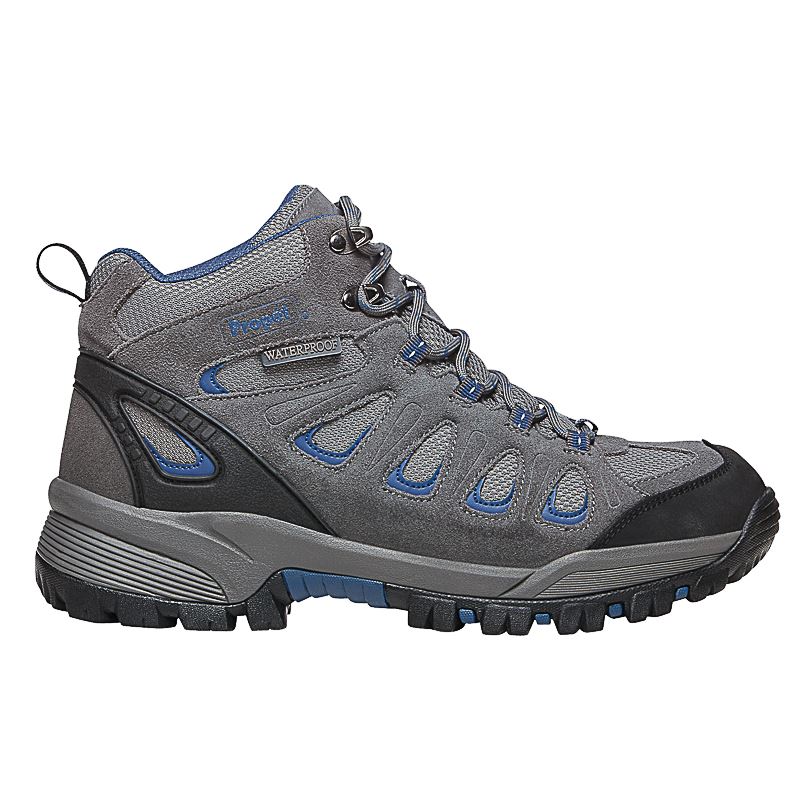 Grey / Blue Men's Propet Ridge Walker Diabetic | OKb77DhR