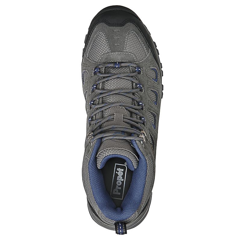 Grey / Blue Men's Propet Ridge Walker Diabetic | OKb77DhR