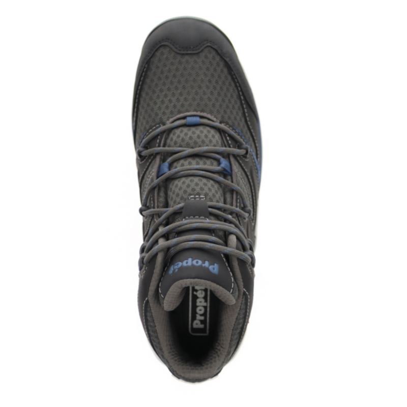 Grey / Blue Men's Propet Veymont Outdoor Shoes | YCN47c1M