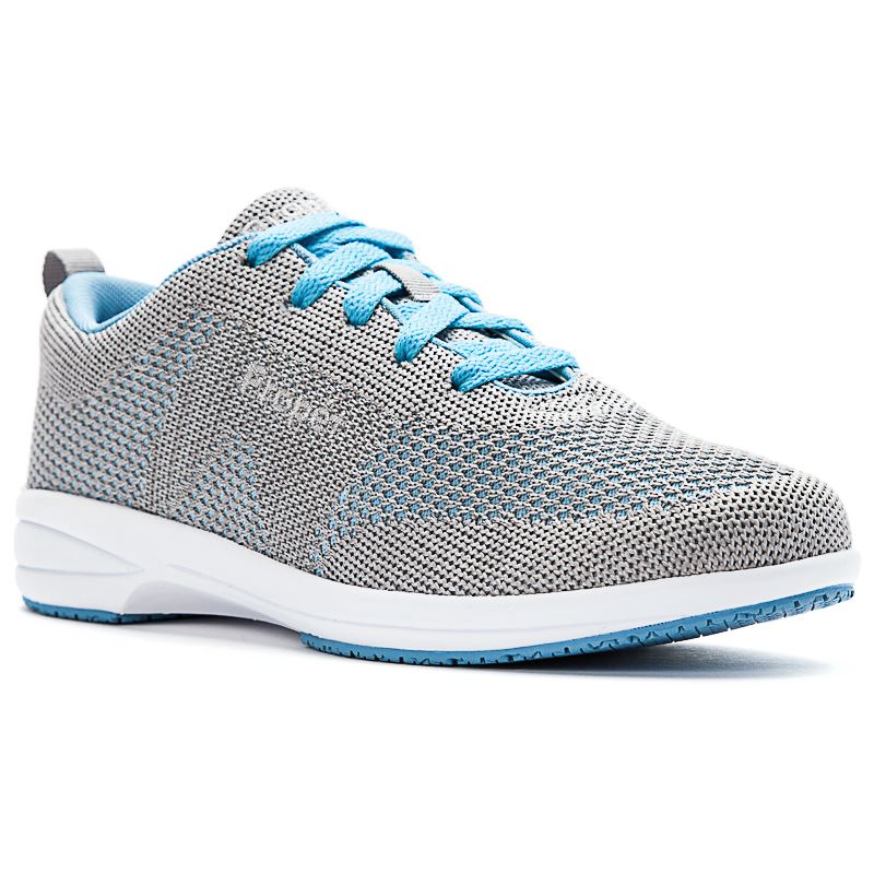 Grey / Blue Women\'s Propet Washable Walker Evolution Sneakers | 3AdPJOkh