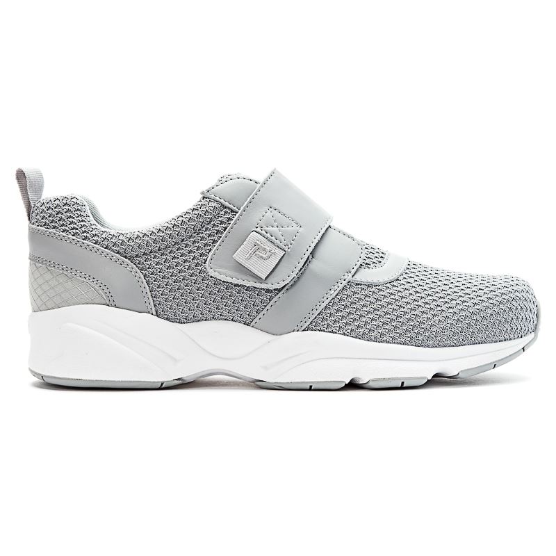 Grey Men's Propet Stability X Strap Sneakers | ezzBPeNy