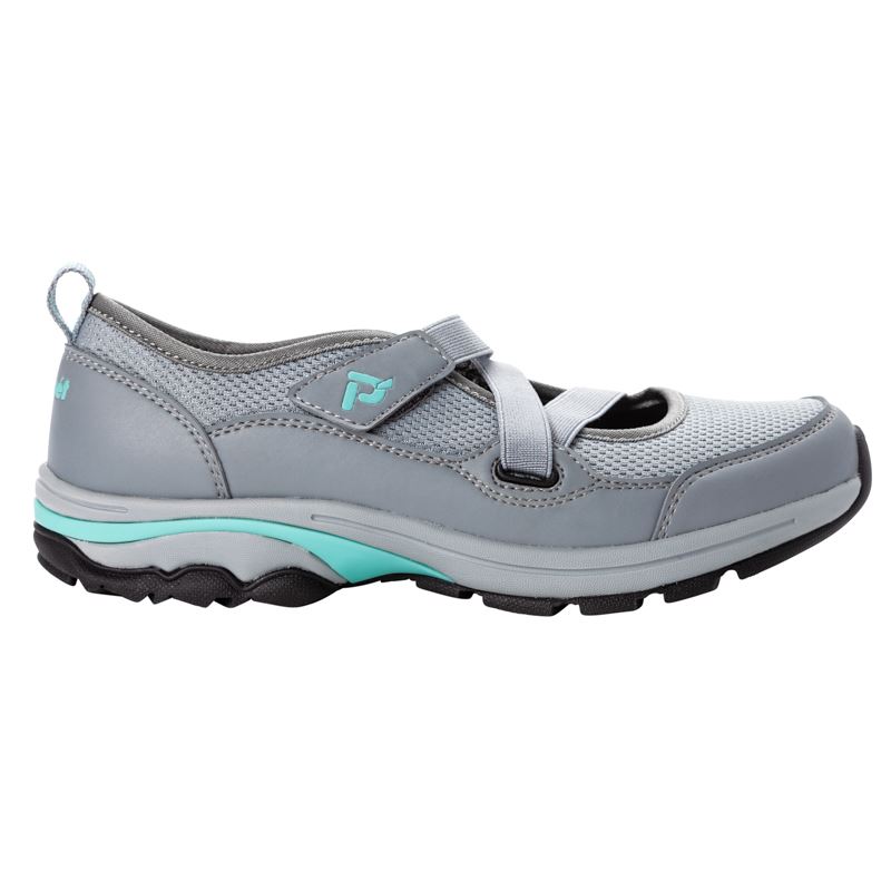 Grey / Mint Women's Propet Poppy Sandals | rtIwvNeQ