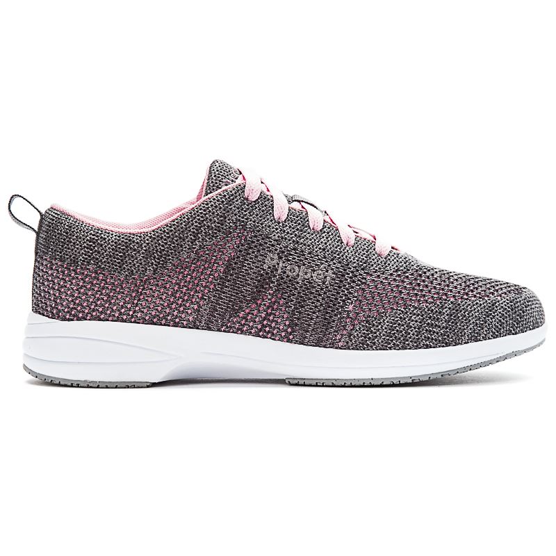 Grey / Pink Women's Propet Washable Walker Evolution Sneakers | AJohARj6