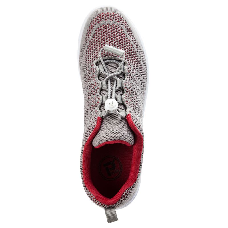 Grey / Red Women's Propet TravelWalker EVO Sneakers | SMWodB5f