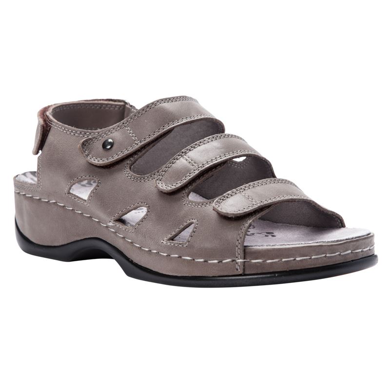 Grey Women\'s Propet Kara Sandals | tUeRjoqn