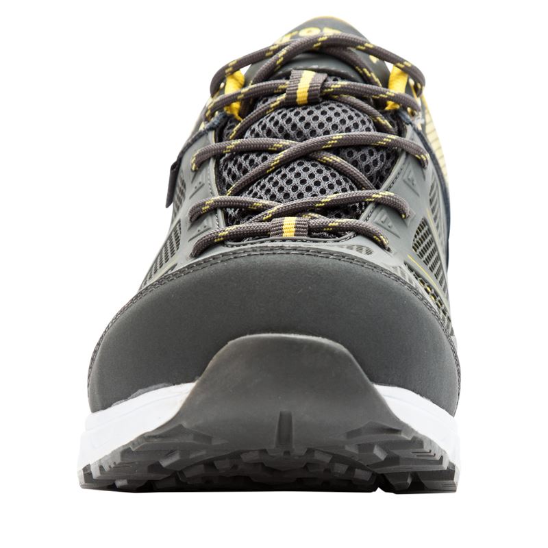 Grey / Yellow Men's Propet Seeley Walking Shoes | B752FewK