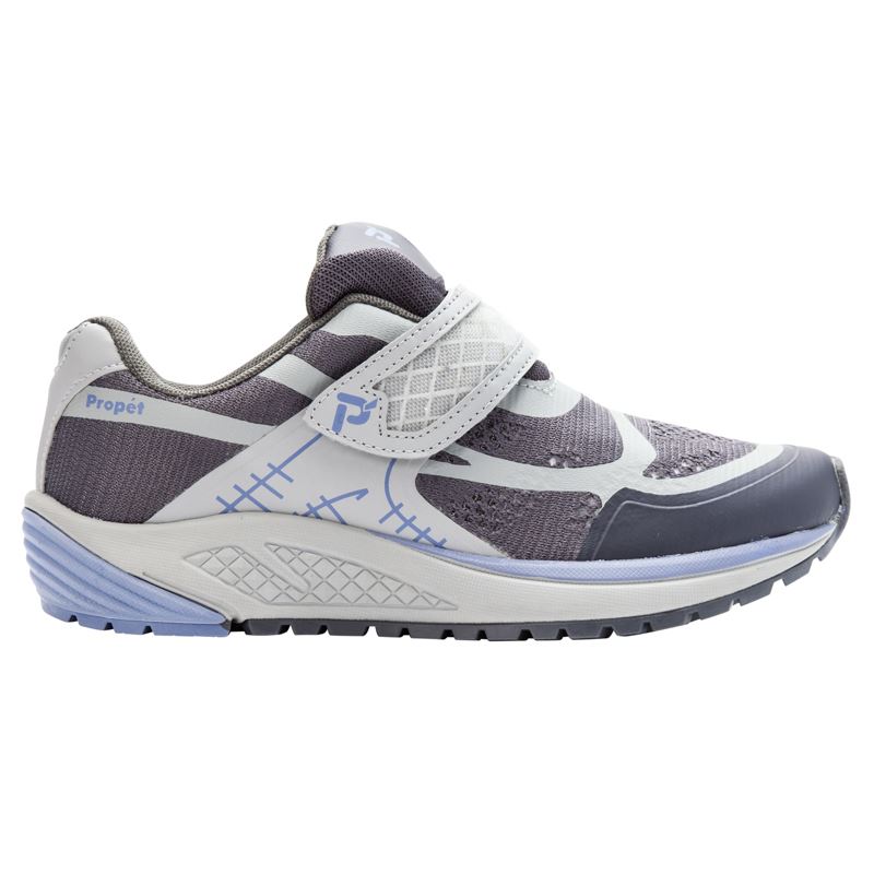 Lavender / Grey Women's Propet One Strap Sneakers | hk4dogP5