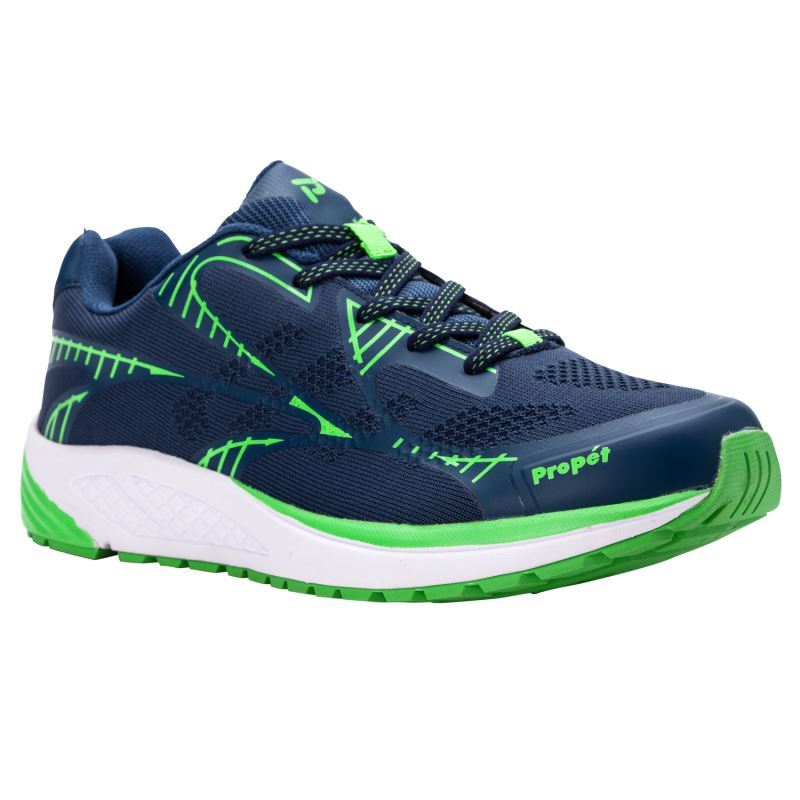 Navy / Light Green Men\'s Propet One LT Sneakers | qcH2HtJg