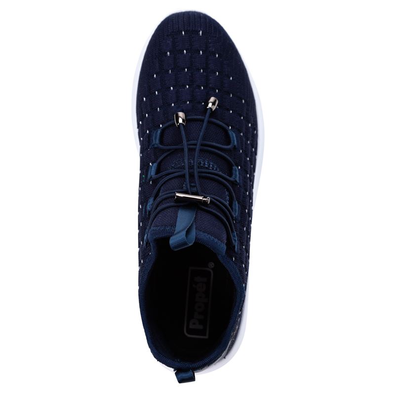 Navy Metal Women's Propet TravelBound Sneakers | dHLmoBG7