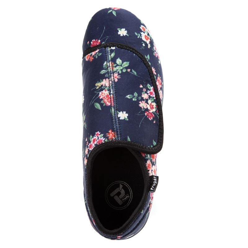 Navy Women's Propet Cush'N Foot Flat Shoes | YhEigJVs