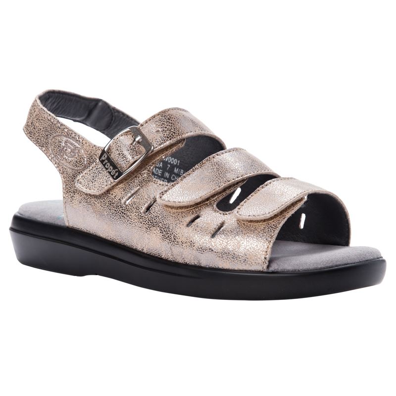 Pearl Pewter Women\'s Propet Breeze Sandals | HbtmfHUC