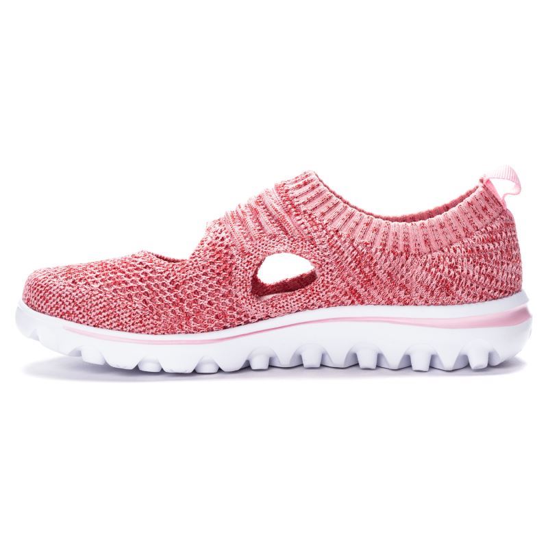 Pink / Red Women's Propet TraveActiv Avid Casual Shoes | YXpRTVhQ