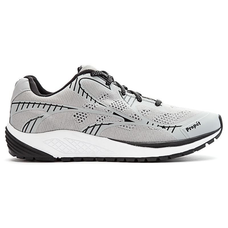 Silver / Black Men's Propet One LT Sneakers | NgcSgVhv