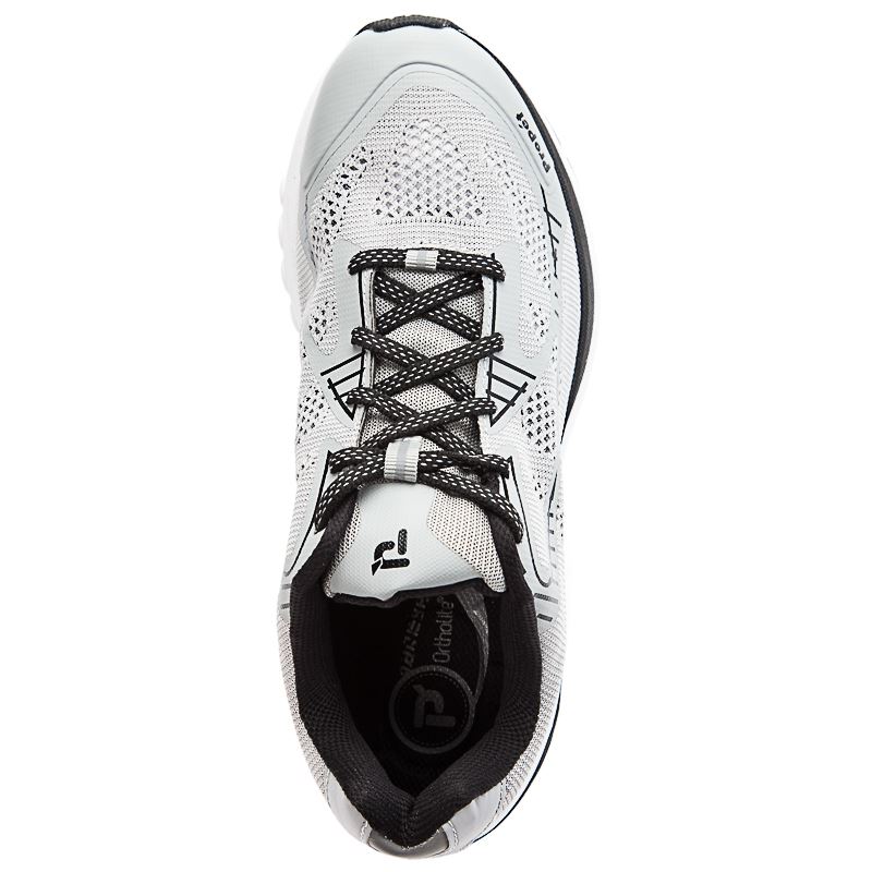 Silver / Black Men's Propet One LT Sneakers | NgcSgVhv