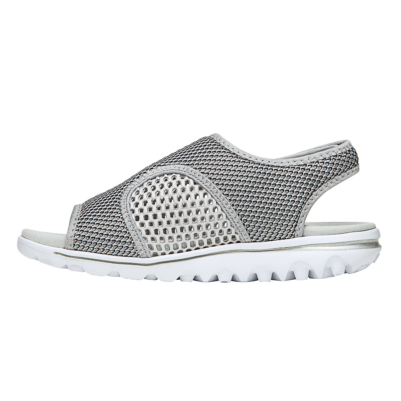 Silver / Black Women's Propet TravelActiv SS Sandals | 1Wl8C2Tk