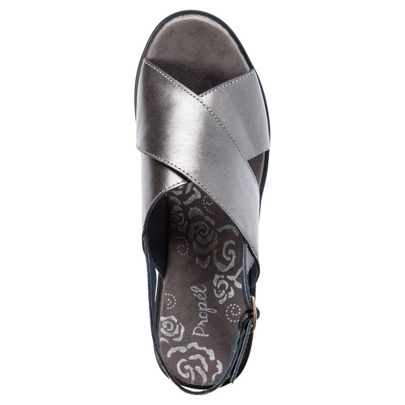 Silver Women's Propet Luna Sandals | FDjmUxvq