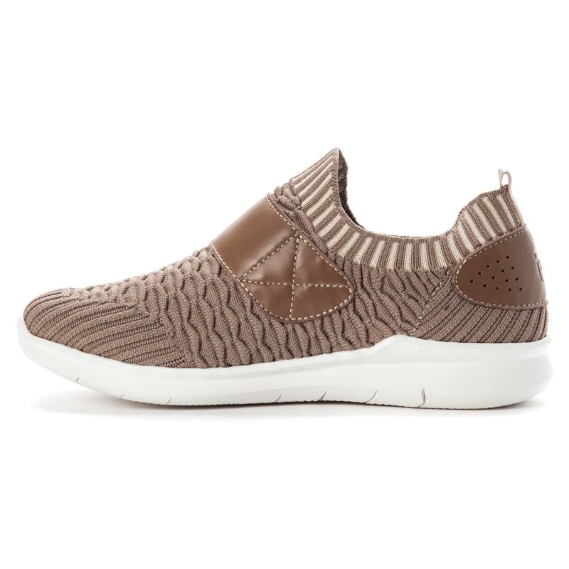 Smoked Taupe Women's Propet TravelBound Strap Sneakers | uHodOlgX