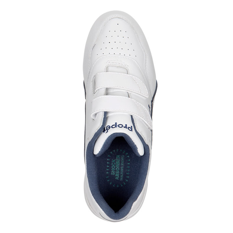 White / Blue Women's Propet Tour Walker Strap Sneakers | hROeeSRf