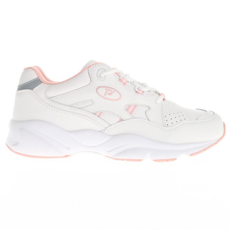 White / Pink Women's Propet Stability Walker Sneakers | 2vhXdmHc