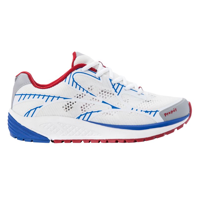 White / Red Women's Propet One LT Sneakers | HZ7DW012