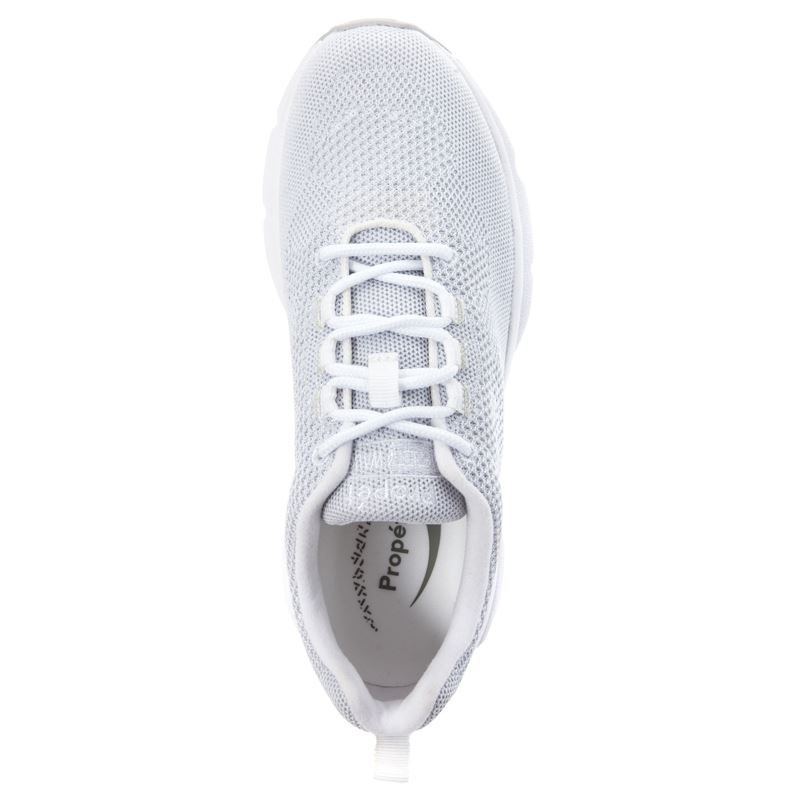 White / Silver Women's Propet Stability Fly Sneakers | l6W5Weyc