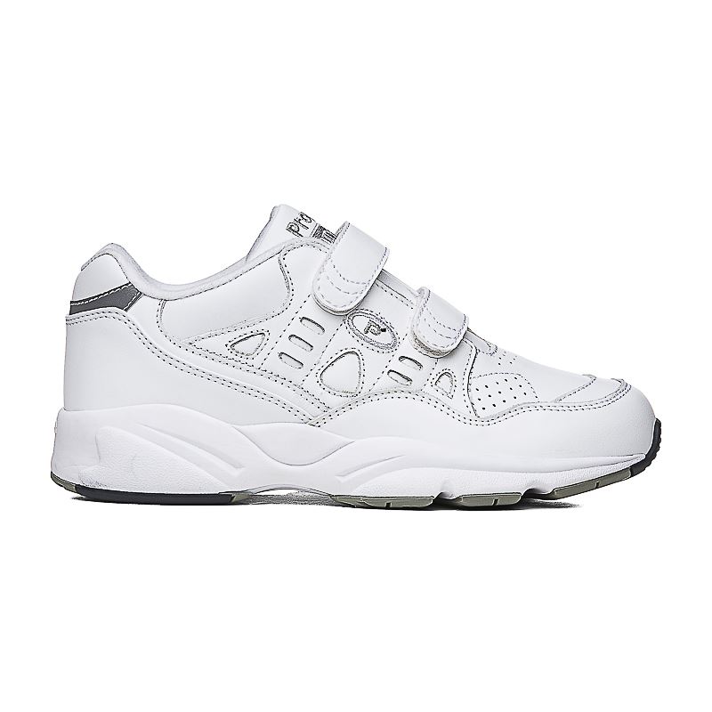 White Women's Propet Stability Walker Strap Sneakers | qI01CR44