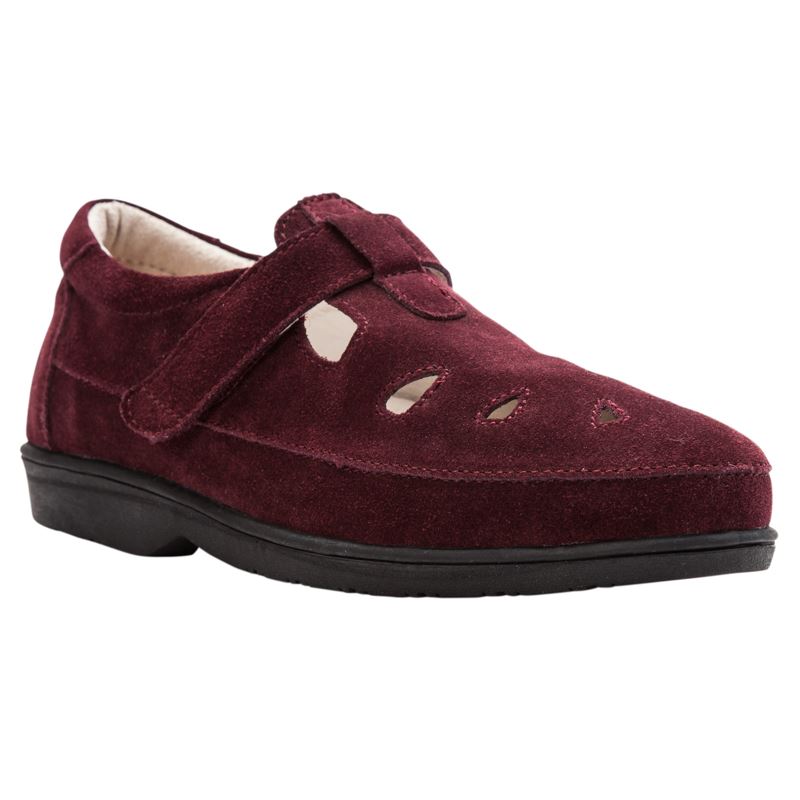 Wine Suede Women\'s Propet Ladybug Casual Shoes | qcFr9sc9