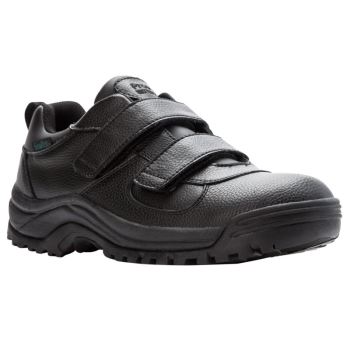 Black Men's Propet Cliff Walker Low Strap Outdoor Shoes | 1ZRVmRUt