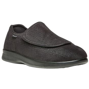 Black Men's Propet Cush'N Foot Flat Shoes | JtAa7404