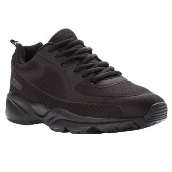 Black Men's Propet Stability Laser Sneakers | LzXOzAG8