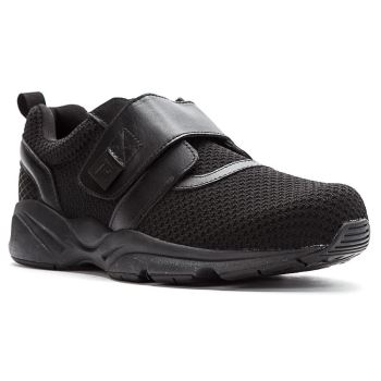 Black Men's Propet Stability X Strap Sneakers | dUtbK88Q