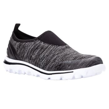 Black Women's Propet TravelActive Slip-On Sneakers | omZUQVxF