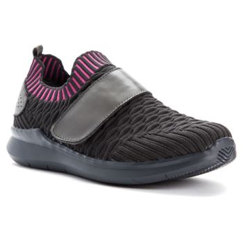 Dark Grey Women's Propet TravelBound Strap Sneakers | dzTdBiRU