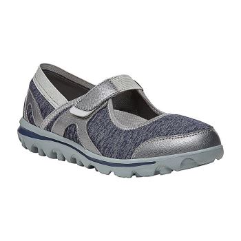 Grey / Silver Women's Propet Onalee Flat Shoes | pYr5GTJR