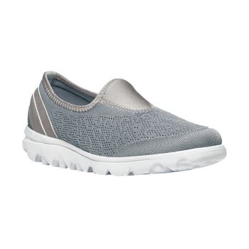 Silver Women's Propet TravelActive Slip-On Sneakers | gIIEWWjj