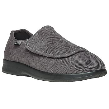 Slate Corduroy Men's Propet Cush'N Foot Flat Shoes | m4h9eUJx