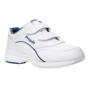 White / Blue Women's Propet Tour Walker Strap Sneakers | hROeeSRf