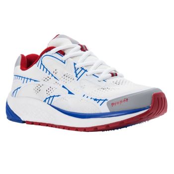 White / Red Women's Propet One LT Sneakers | HZ7DW012