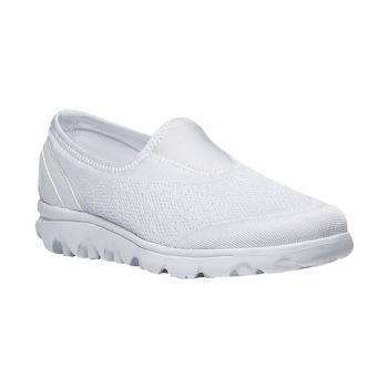 White Women's Propet TravelActive Slip-On Sneakers | VNluTkbu